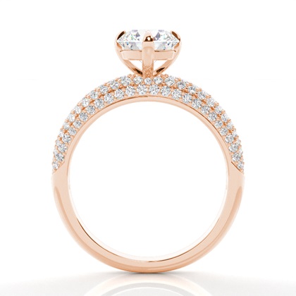 Rose Gold Side Stone Diamond Rings