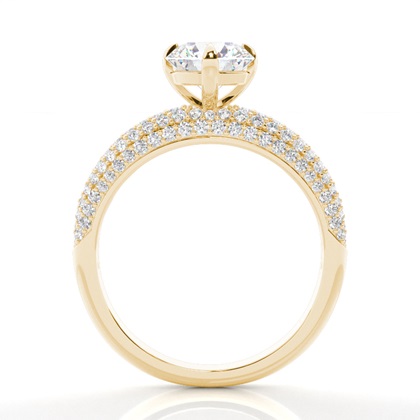 Yellow Gold Side Stone Diamond Rings