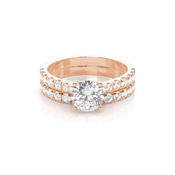 White Gold Bridal Set Diamond Engagement Ring