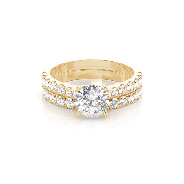 White Gold Bridal Set Diamond Engagement Ring