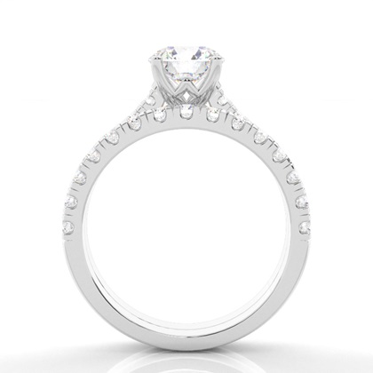 Round Diamond Bridal Set Engagement Rings