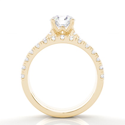 Yellow Gold Bridal Set Diamond Engagement Rings