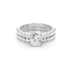 White Gold Bridal Set Diamond Engagement Ring