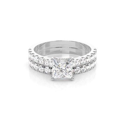 Princess Bridal Set Diamond Engagement Rings