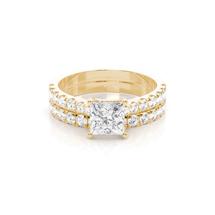 Princess Bridal Set Engagement Rings