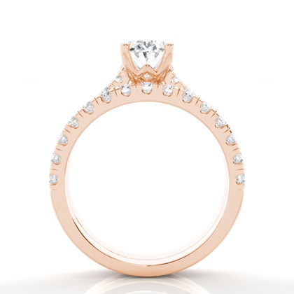 2.00 Carat Rose Gold Bridal Set Engagement Rings