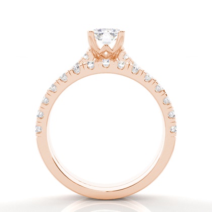 2.00 Carat Rose Gold Bridal Set Engagement Rings