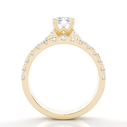 2.00 Carat Yellow Gold Bridal Set Engagement Rings