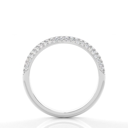 Pave Setting Round Diamond Wedding Ring