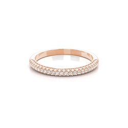 Pave Setting Round Diamond Wedding Ring