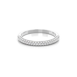 Pave Setting Round Diamond Wedding Ring