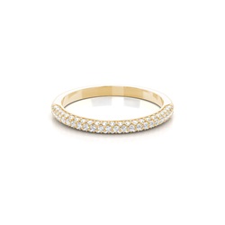 Pave Setting Round Diamond Wedding Ring
