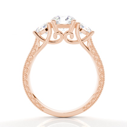 Brilliant Rotgold 3 Diamanten Diamantringe