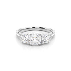 Zinkeneinstellung Trilogie Diamant Verlobungsring