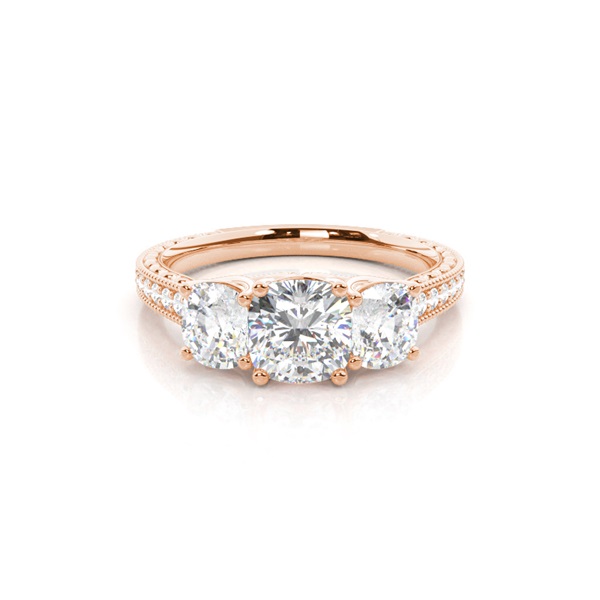 Prong Setting Trilogy Diamond Engagement Ring