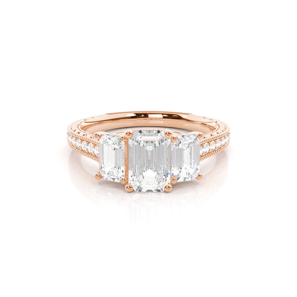Prong Setting Trilogy Diamond Engagement Ring