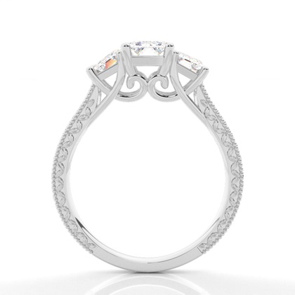 Smaragd Platin Trilogie Verlobungsringe