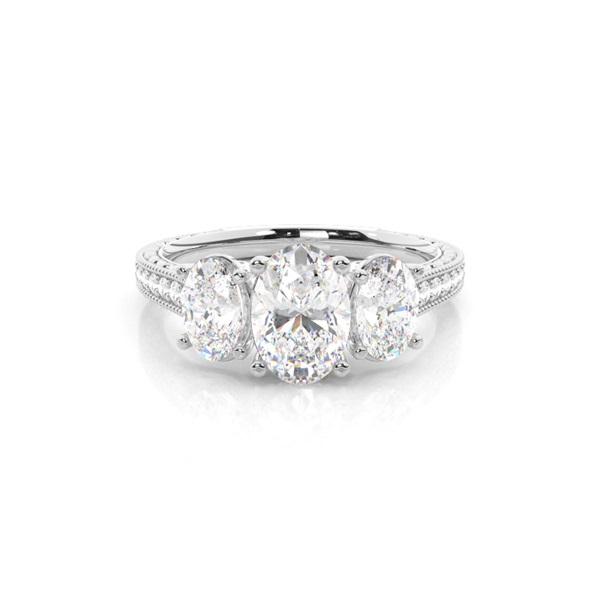 Prong Setting Trilogy Diamond Engagement Ring