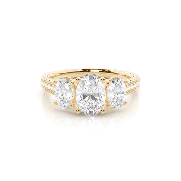 Prong Setting Trilogy Diamond Engagement Ring