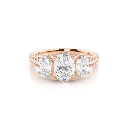 Prong Setting Trilogy Diamond Engagement Ring