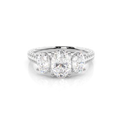 Zinkeneinstellung Trilogie Diamant Verlobungsring