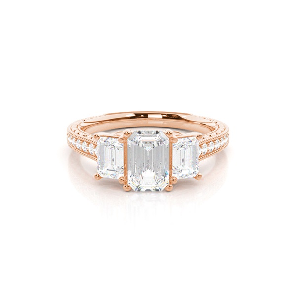Prong Setting Trilogy Diamond Engagement Ring