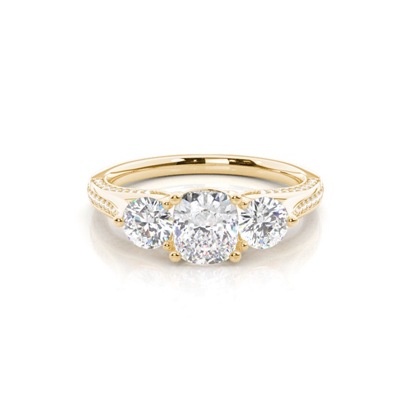 Prong Setting Trilogy Diamond Engagement Ring