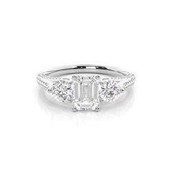 Zinkeneinstellung Trilogie Diamant Verlobungsring