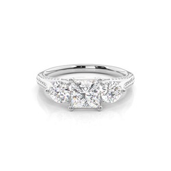 Zinkeneinstellung Trilogie Diamant Verlobungsring