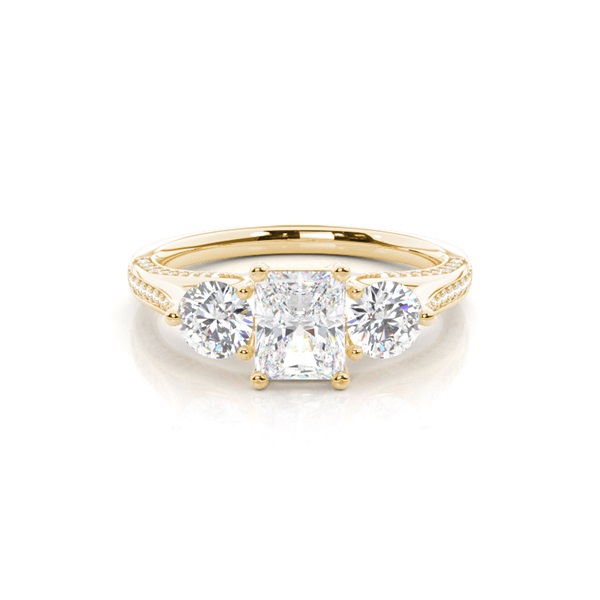 Prong Setting Trilogy Diamond Engagement Ring