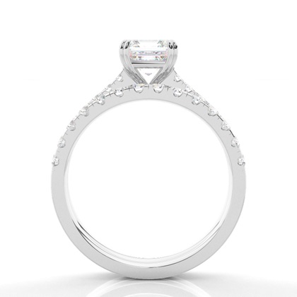 Asscher Bridal Diamond Engagement and Wedding Ring Sets
