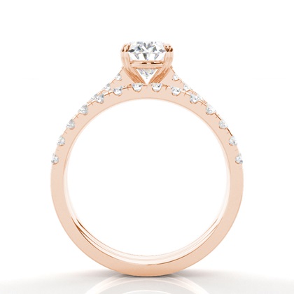 2.00 Carat Rose Gold Bridal Set Engagement Rings