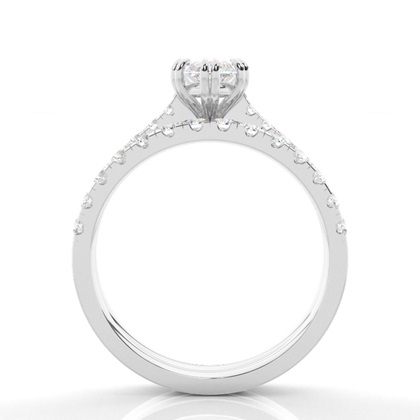 Marquise Schliff Platin Diamantverlobungsringe Verlobungsringe