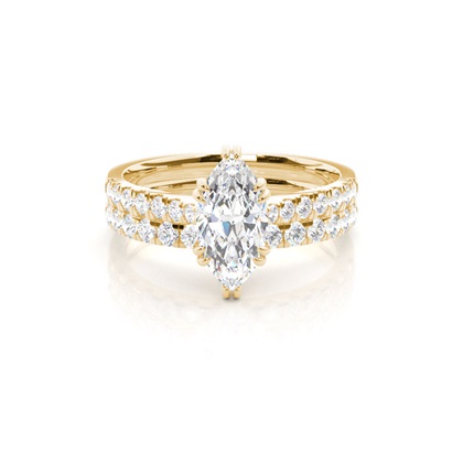Marquise Bridal Diamond Engagement and Wedding Ring Sets