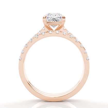 3.00 Carat Rose Gold Bridal Engagement and Wedding Bands Ring Sets