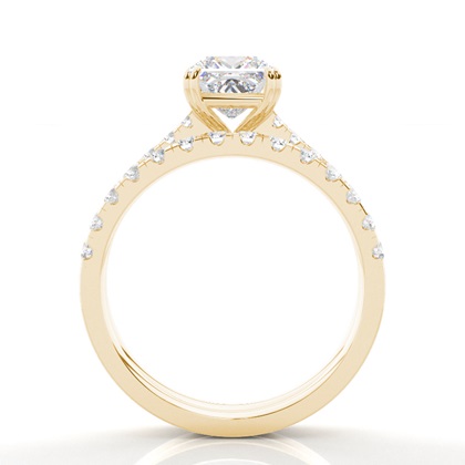 3.00 Carat Yellow Gold Bridal Engagement and Wedding Bands Ring Sets