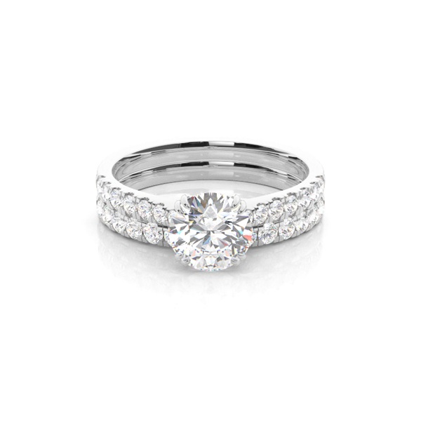 White Gold Bridal Set Diamond Engagement Ring
