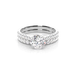 White Gold Bridal Set Diamond Engagement Ring