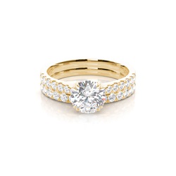 White Gold Bridal Set Diamond Engagement Ring