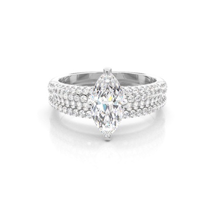 Marquise Bridal Diamond Engagement and Wedding Ring Sets