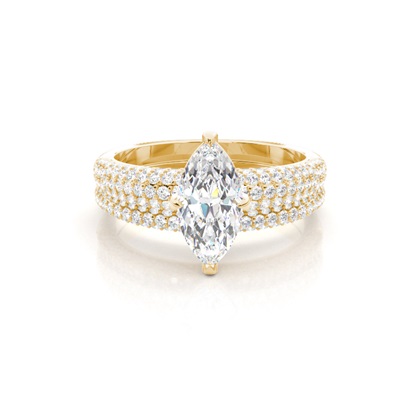 Marquise Bridal Diamond Engagement and Wedding Ring Sets