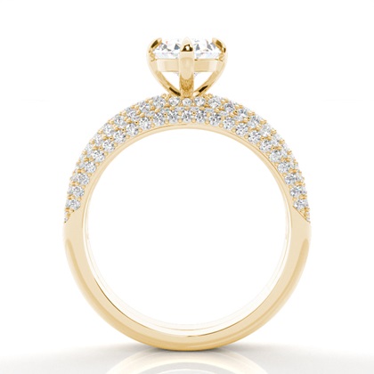 1.00 Carat Yellow Gold Bridal Set Engagement Rings