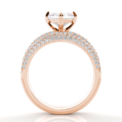 2.00 Carat Rose Gold Bridal Engagement and Wedding Bands Ring Sets