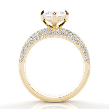 2.00 Carat Yellow Gold Bridal Set Engagement Rings