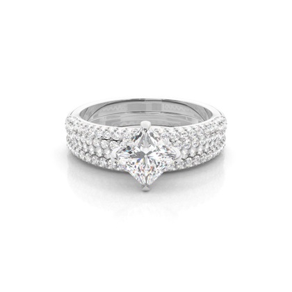 Princess Bridal Set Diamond Engagement Rings