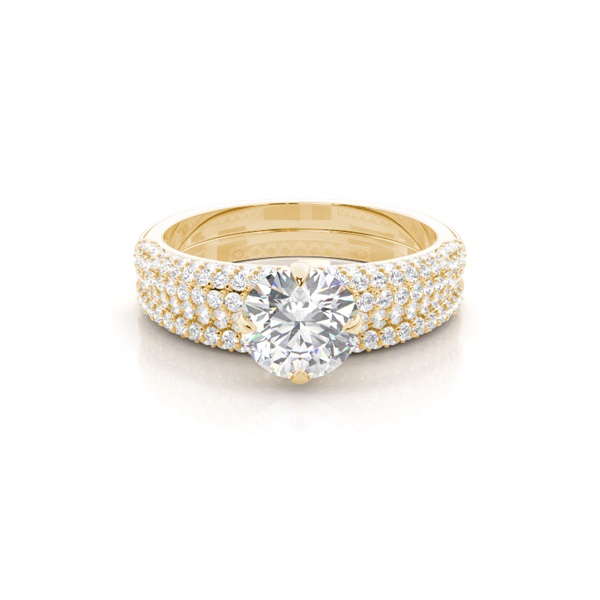 White Gold Bridal Set Diamond Engagement Ring