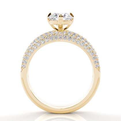 Yellow Gold Bridal Set Diamond Engagement Rings