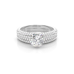 White Gold Bridal Set Diamond Engagement Ring