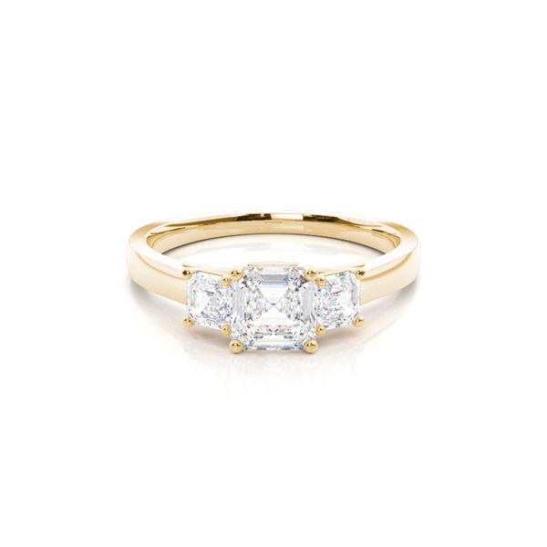 Prong Setting Trilogy Diamond Engagement Ring