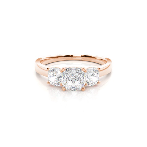Prong Setting Trilogy Diamond Engagement Ring